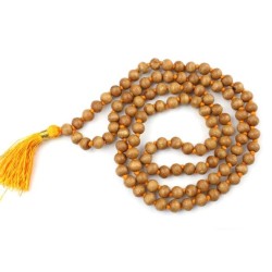 Sandalwood Mala | Original 108+1 Beads | Natural White Chandan Rosary